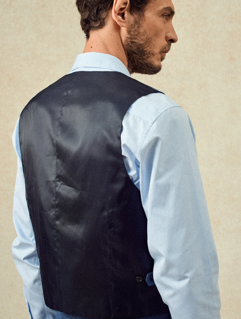 Gilet de costume Gekko - Blue Melanged